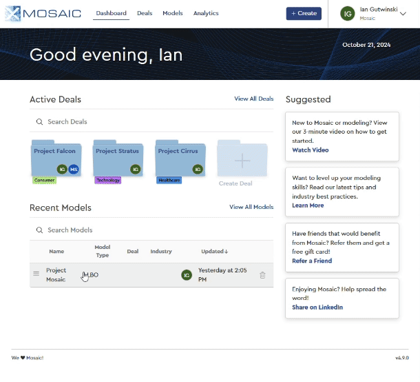 Introducing Mosaic Deals